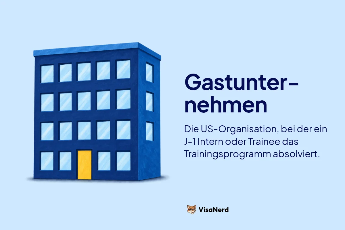 Gastunternehmen: Die US-Organisation, bei der ein J-1 Intern oder Trainee das Trainingsprogramm absolviert.