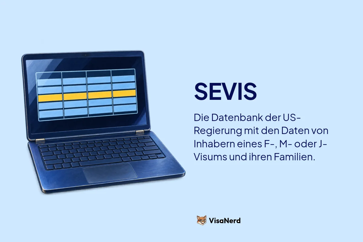 SEVIS: Die Datenbank der US-Regierung mit den Daten von Inhabern eines F-, M- oder J Visa und ihren Familien.